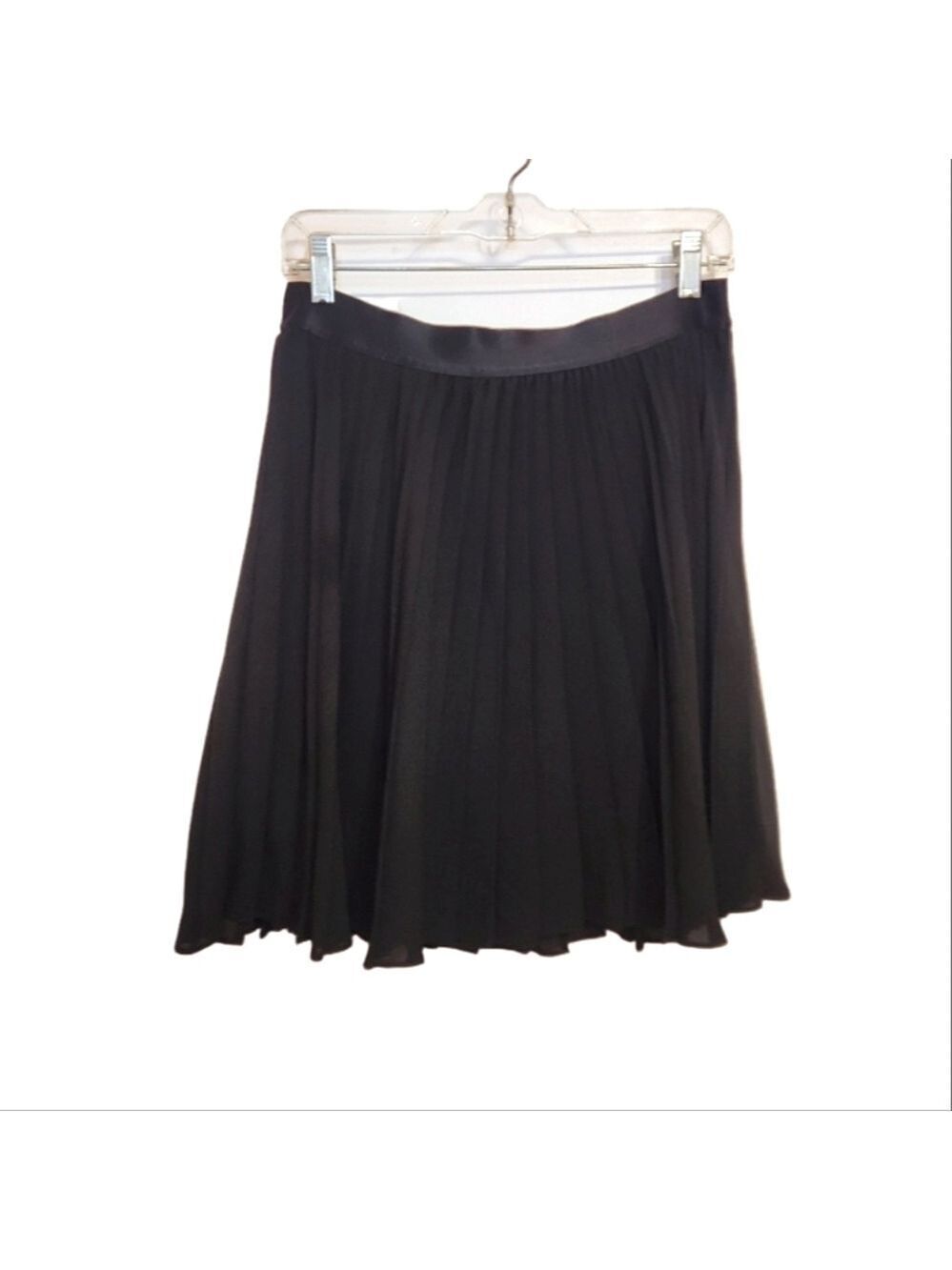 Express Black Pleated Flare Skater Mini Skirt Medium